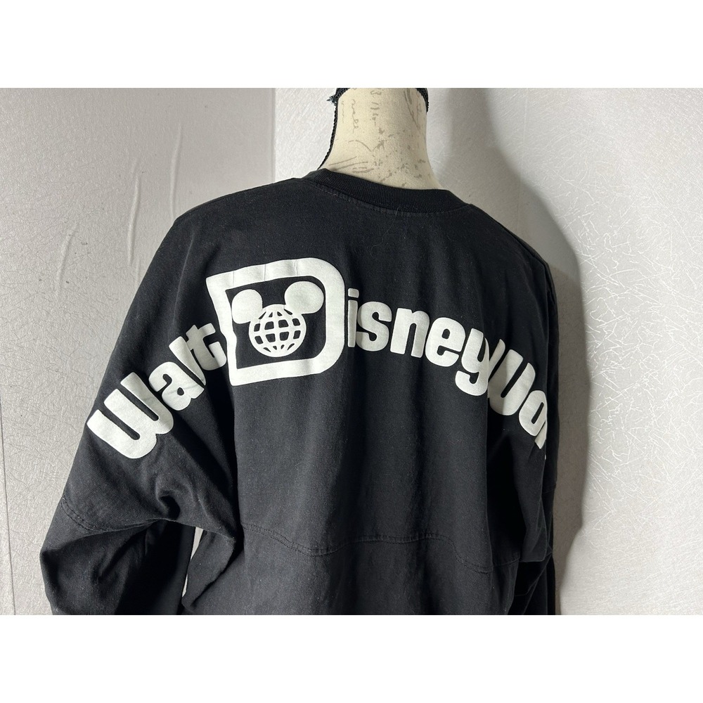 Walt Disney World Spirit Jersey Adult L Black Long Sleeve EST. 1971 Cotton